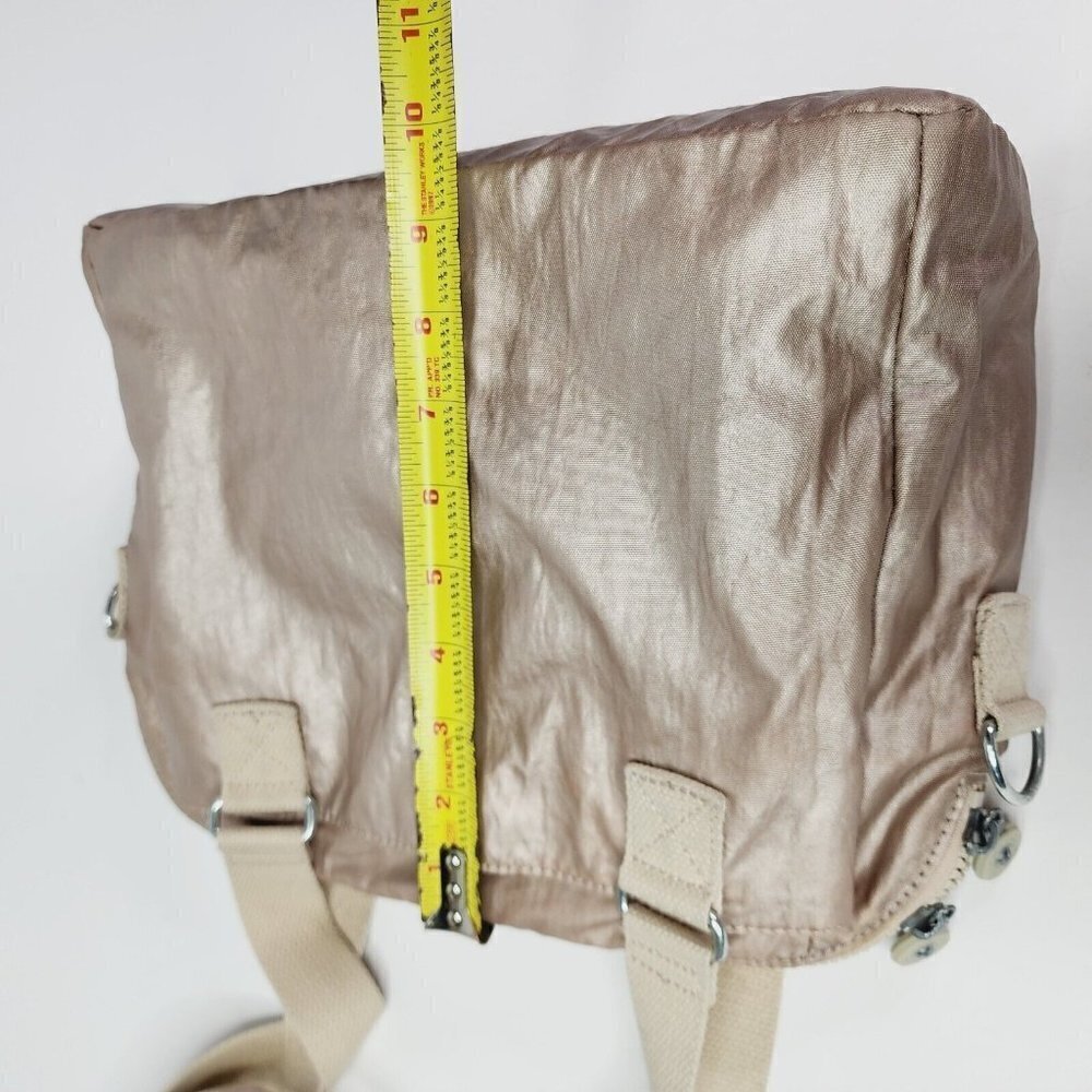 Kipling Elysia Metallic Shoulder Bag Rose Gold Strap‎ Zipper Medium Travel - Picture 12 of 15